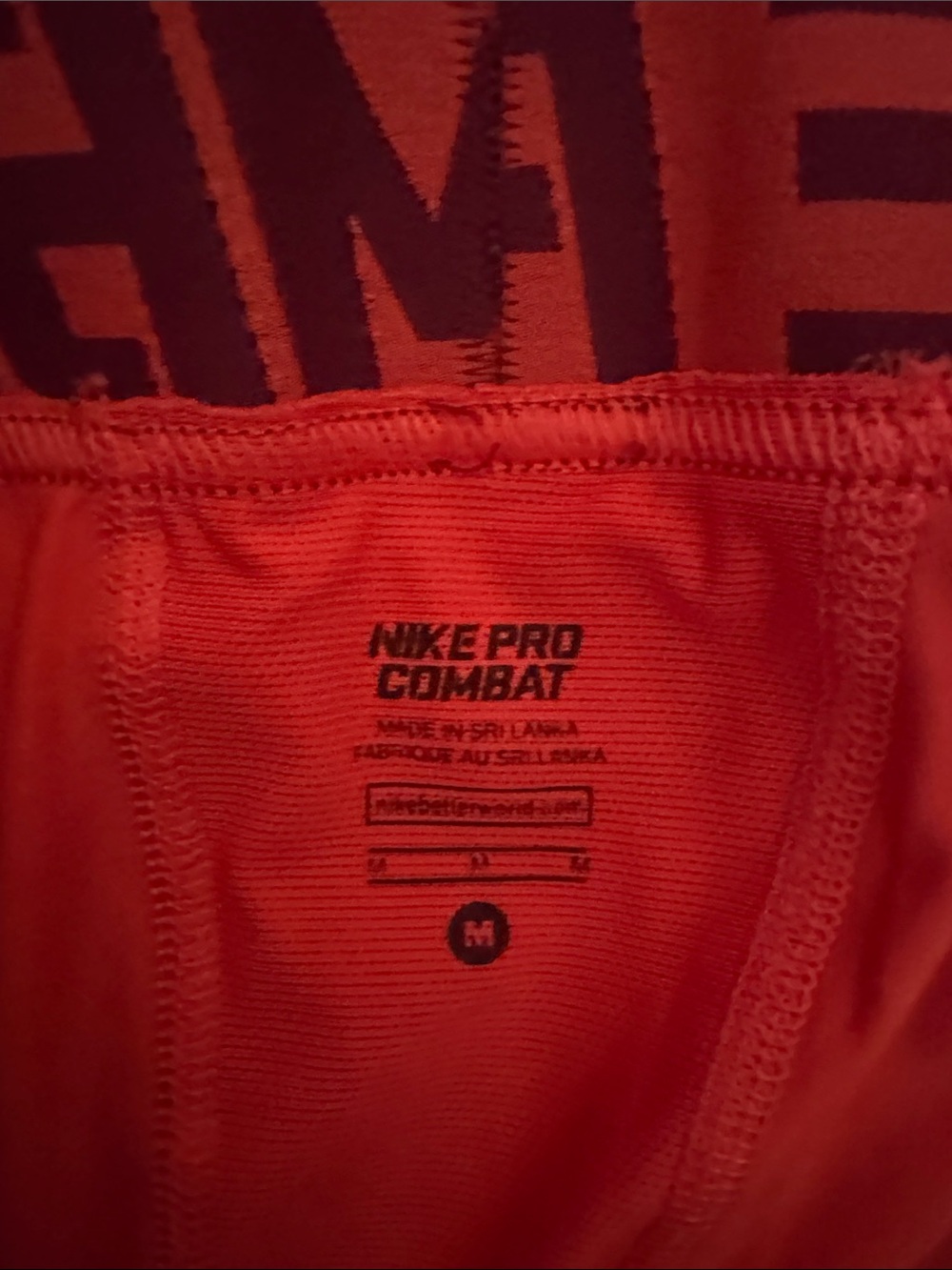 Nike Red and Black Athletic Compression Tights - Picture 4 of 4